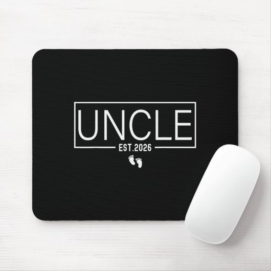 Uncle Est. 2026 New Uncle Promoted To Uncle Est. 2 Mousepad (Mit Mouse)