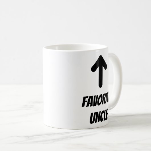 Uncle Favorite Nephew Niece Funny Kaffeetasse (VorderseiteRechts)