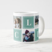 Uncle Foto Collage Custom Giant Coffee Tasse (Vorderseite Rechts)