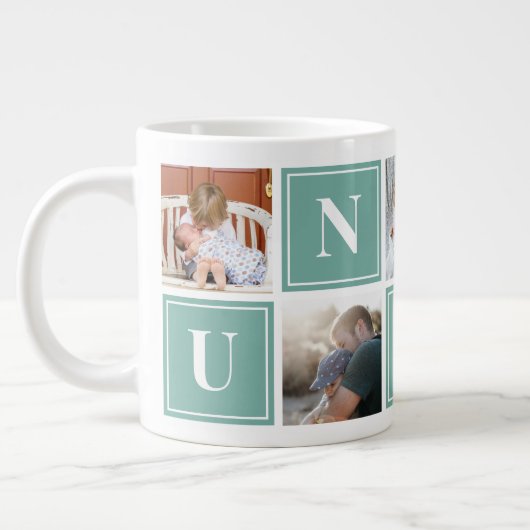 Uncle Foto Collage Custom Giant Coffee Tasse (Links)