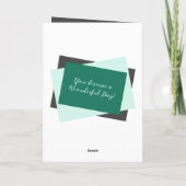 Uncle Foto Name Graugrün Geburtstag Karte (Rückseite)