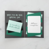 Uncle Foto Name Graugrün Geburtstag Karte (Innenseite)