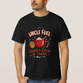 Uncle Fuel: Cookies, Cocoa & Chaos | Funny Holiday T-Shirt (Vorderseite)