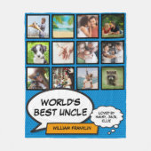 Uncle Fun Cool Modernes Comic FotoCollage Fleecedecke (Vorderseite)