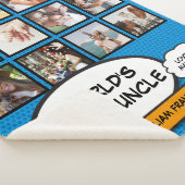 Uncle Fun Modernes Cooles Comic Blue Foto Collage Sherpadecke (3/4)