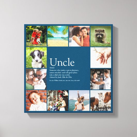 Uncle Funcle Definition 12 Foto Blue Fun Leinwanddruck (Vorderseite)