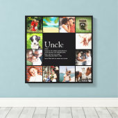 Uncle Funcle Definition 12 Foto Collage Black Leinwanddruck (Insitu (Holzboden))