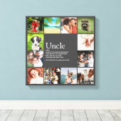 Uncle Funcle Definition 12 FotoCollage grau Leinwanddruck (Insitu (Holzboden))