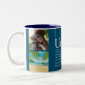 Uncle Funcle Definition 4 Foto Collage Blue Zweifarbige Tasse (Links)