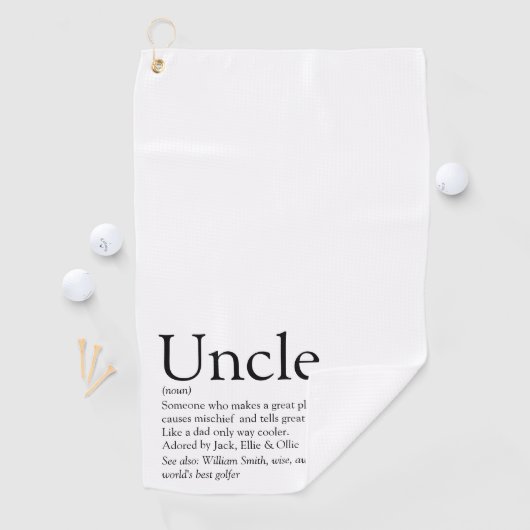 Uncle Funcle Definition Modern Fun Golfhandtuch (Insitu)