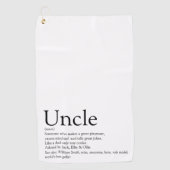 Uncle Funcle Definition Modern Fun Golfhandtuch (Vorderseite)