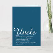 Uncle, Funcle Definition Script Blue Fun Karte (Vorderseite)
