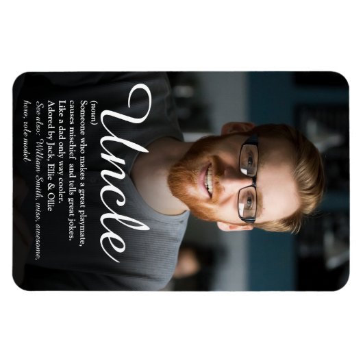 Uncle, Funcle Definition Script Foto Fun Magnet (Horizontal)