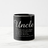 Uncle, Functional Definition Script Schwarz und We Zweifarbige Tasse (Mittel)