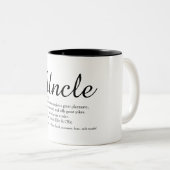 Uncle, Functional Definition Script Schwarz und We Zweifarbige Tasse (VorderseiteRechts)