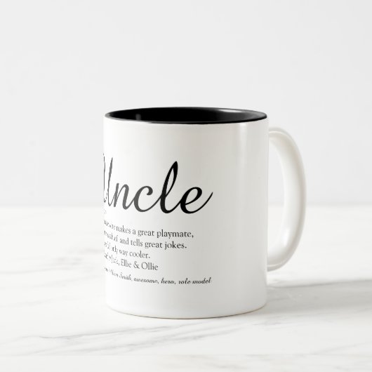 Uncle, Functional Definition Script Schwarz und We Zweifarbige Tasse (VorderseiteRechts)