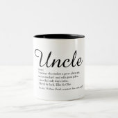 Uncle, Functional Definition Script Schwarz und We Zweifarbige Tasse (Mittel)