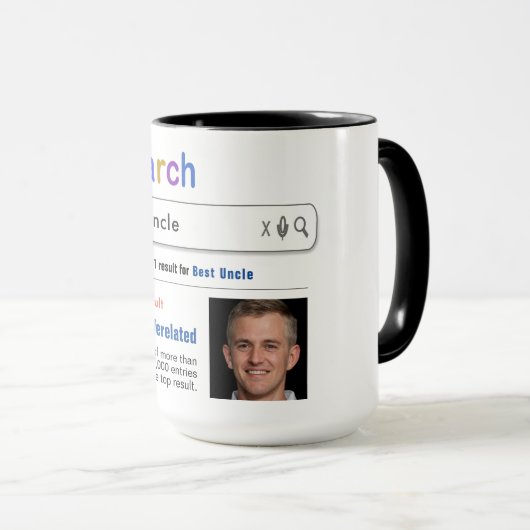 Uncle Funny Custom Best Search Geschenkidee Tasse (VorderseiteRechts)