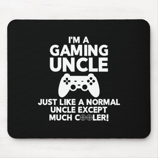 Uncle Gamer Funny Gaming Video Game Shirts Mousepad (Vorne)