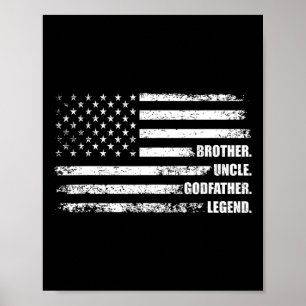 Uncle GodVater Legend Fun Bester sonniger Onkel Poster