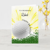Uncle Golfer Geburtstagskarte Karte (Gelbe Blume)