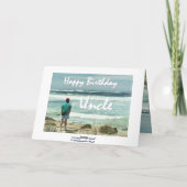 UNCLE - Happy Birthday - Menschen und Ozeanwellen Karte (Rückseite)