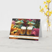 Uncle Happy Vathers Day Funny Beer Drink Frogs Karte (Gelbe Blume)