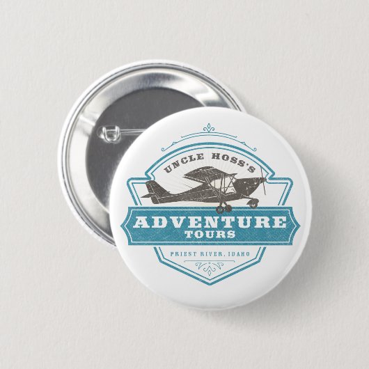 Uncle Hoss's Adventure Tours Button (Vorne & Hinten)