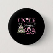 Uncle In A Winter Onederland Birthday Girl Christm Button (Vorderseite)