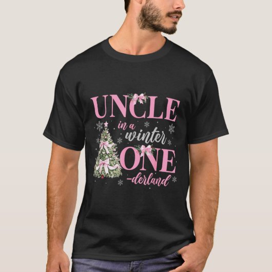 Uncle In A Winter Onederland Birthday Girl Christm T-Shirt (Vorderseite)