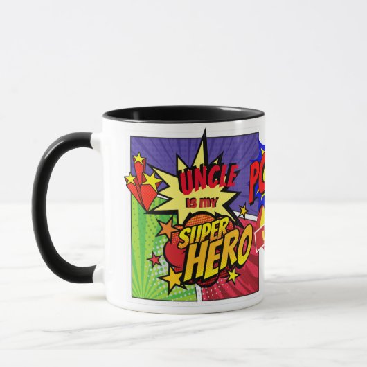 UNCLE ist mein SUPERHERO Personalisiertes COMIC HE Tasse (Links)