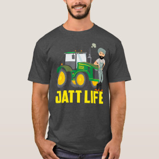 Uncle Jee Punjabi Bauer Jatt Life Tractor T-Shirt