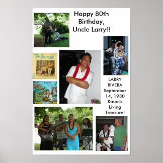 Uncle Larry Rivera 80. Geburtstag Poster