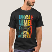 Uncle Level Unlocked Leveled Up To Uncle Promoted  T-Shirt (Vorderseite)