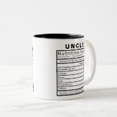 Uncle Nutrition Facts Statistics Funny Zweifarbige Tasse (VorderseiteRechts)