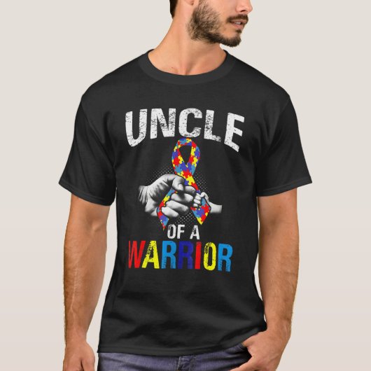 Uncle Of A Warrior Autism Awareness T Shirt (Vorderseite)