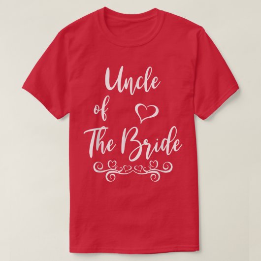 Uncle of Bride & Groom Wedding Matching T-Shirt (Design vorne)