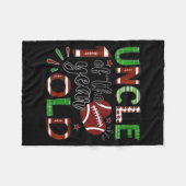 Uncle Of The 1 Year Old Football 1st Birthday Boy Fleecedecke (Vorderseite (Horizontal))