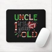 Uncle Of The 1 Year Old Football 1st Birthday Boy Mousepad (Mit Mouse)