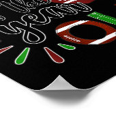 Uncle Of The 1 Year Old Football 1st Birthday Boy Poster (Ecke)