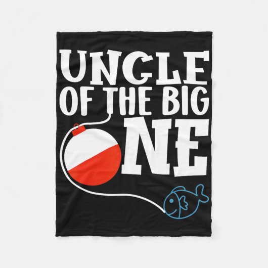 Uncle Of The Big One Fishing Boy First Birthday Of Fleecedecke (Vorderseite)