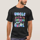 Uncle Of The Birthday Mermaid Girl Family Matching T-Shirt (Vorderseite)