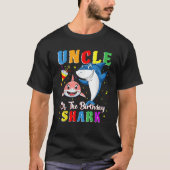 Uncle Of The Shark Birthday Family Matching Birthd T-Shirt (Vorderseite)