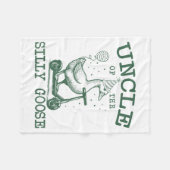 Uncle Of The Silly Goose First Birthday Family Mat Fleecedecke (Vorderseite (Horizontal))