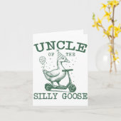 Uncle Of The Silly Goose First Birthday Family Mat Karte (Gelbe Blume)