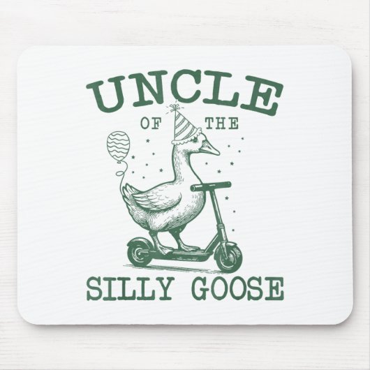 Uncle Of The Silly Goose First Birthday Family Mat Mousepad (Vorne)