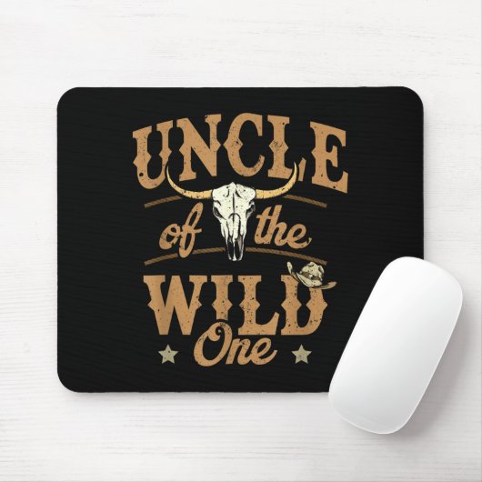 Uncle Of The Wild One Cowboy Western Rodeo Party M Mousepad (Mit Mouse)