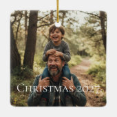Uncle Photo Christmas Ornament – Best Uncle Ever (Rückseite)
