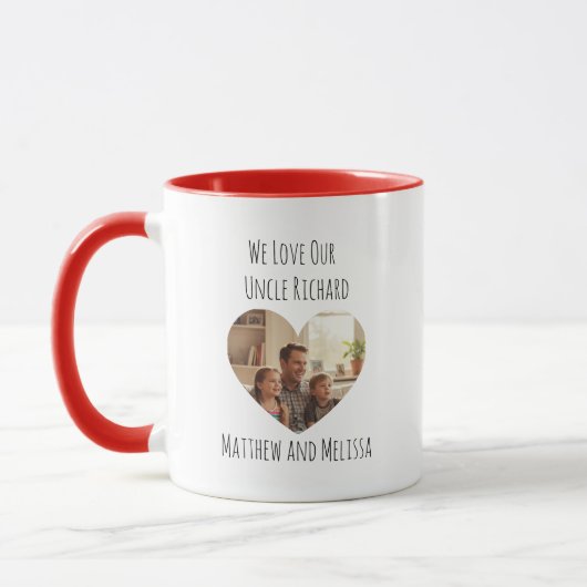 Uncle Photo Heart Mug Tasse (Links)