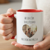 Uncle Photo Heart Mug Tasse